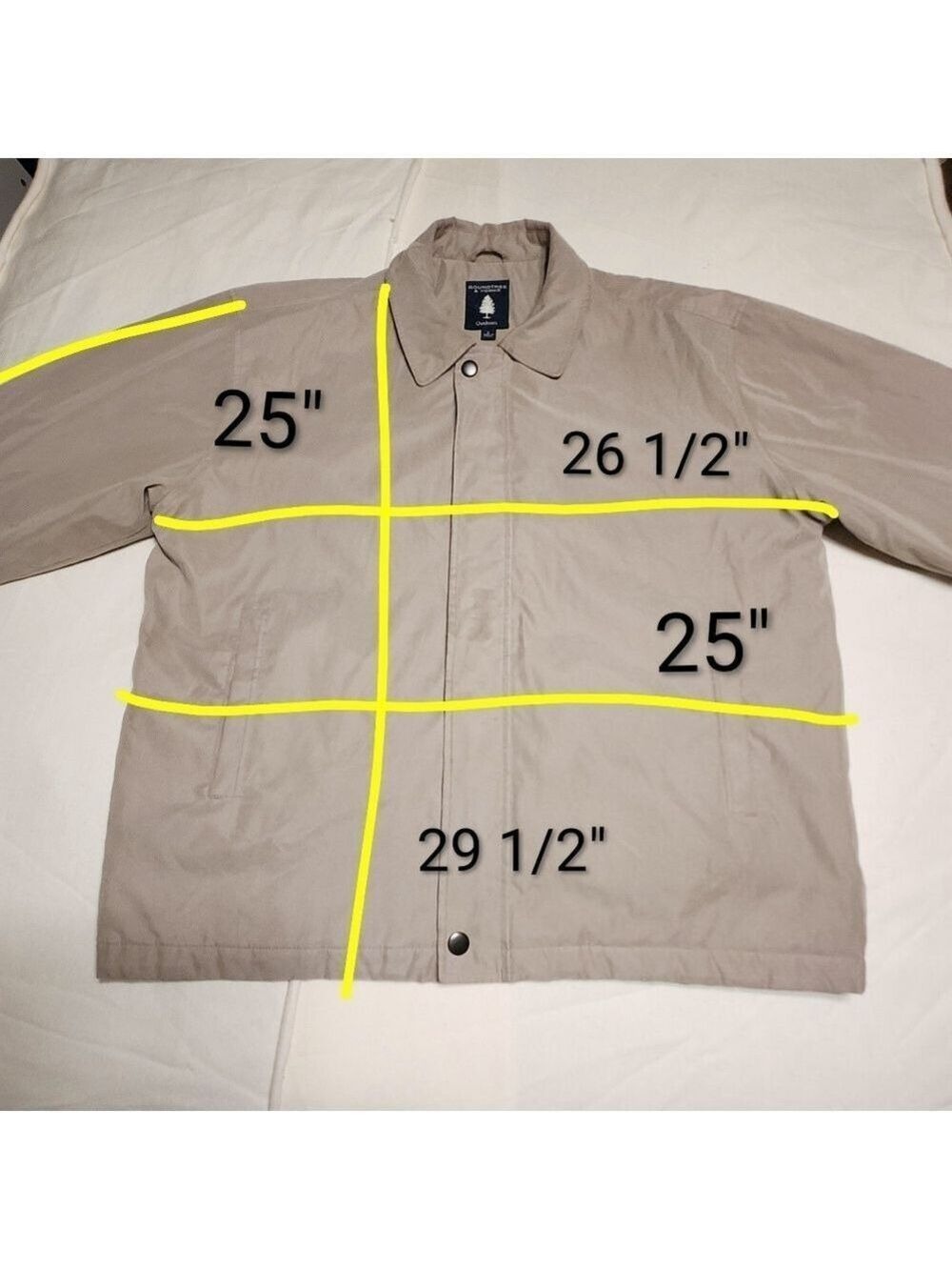 Roundtree & Yorke Tan Windbreaker Jacket Large - Picture 12 of 12